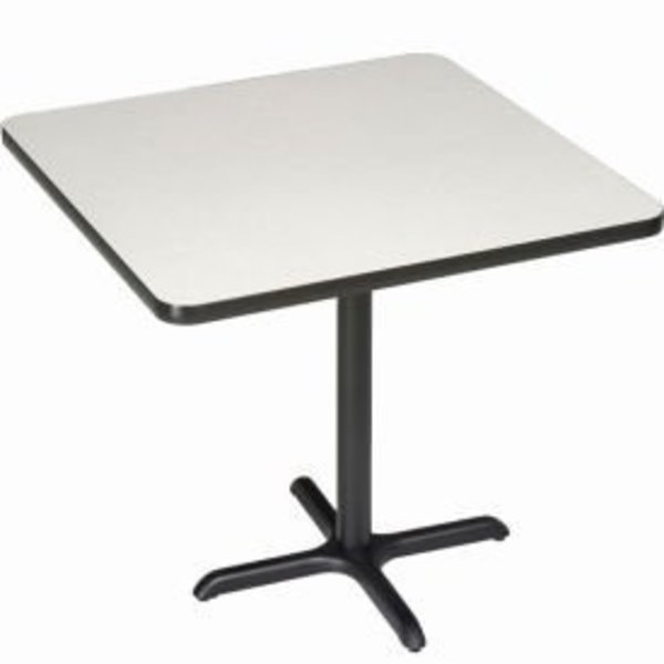 National Public Seating Interion® 36" Square Bar Height Restaurant Table, Gray 695808GY